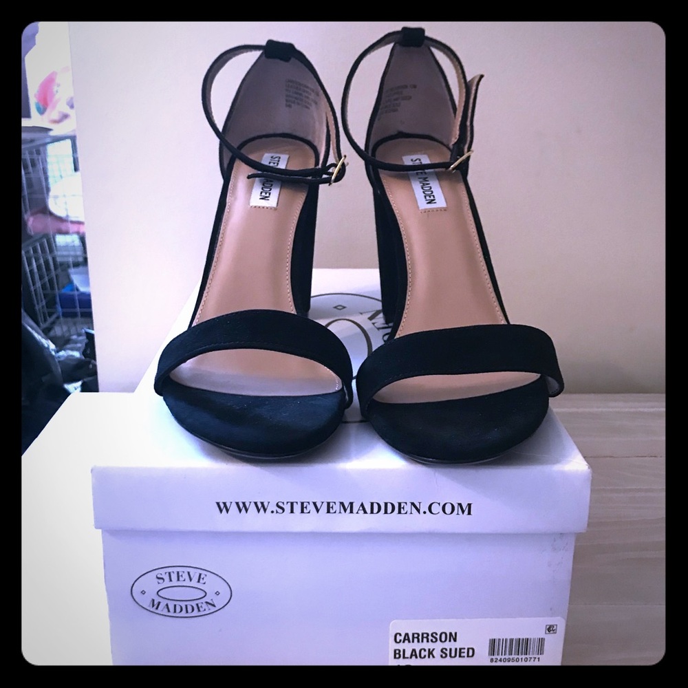Steve Madden Carrson black sued heels 👠